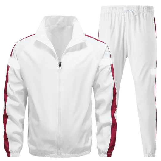 Herren Sportliches Trainingsanzug-Set mit Reißverschlussjacke, Jogginghose und reflektierenden Einsätzen Shop Nory
