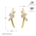Damen Ohrhänger im modernen Schleifen-Design aus hochwertigem 925 Sterling Silber Shop Nory