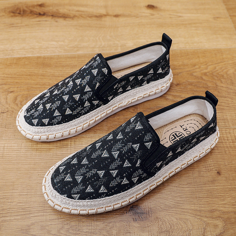 Damen Bequeme Slip-On Mokassins mit buntem Muster Shop Nory