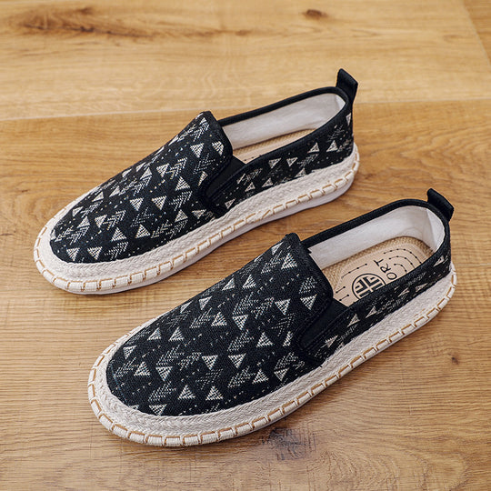 Damen Bequeme Slip-On Mokassins mit buntem Muster Shop Nory