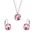 Damen Schmuckset mit exquisiten rosa Kristallen Shop Nory