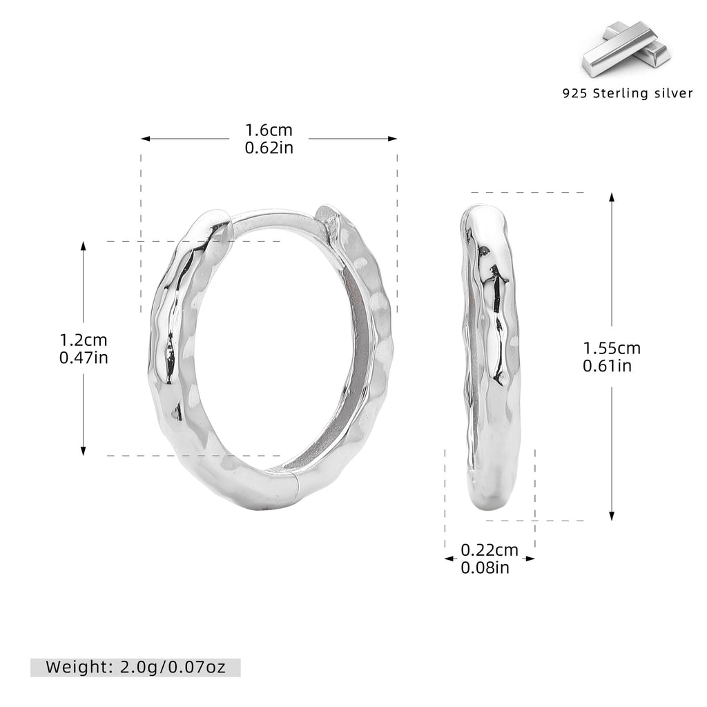 Damen Creolen mit elegantem gewelltem Design aus hochwertigem 925 Sterling Silber Shop Nory