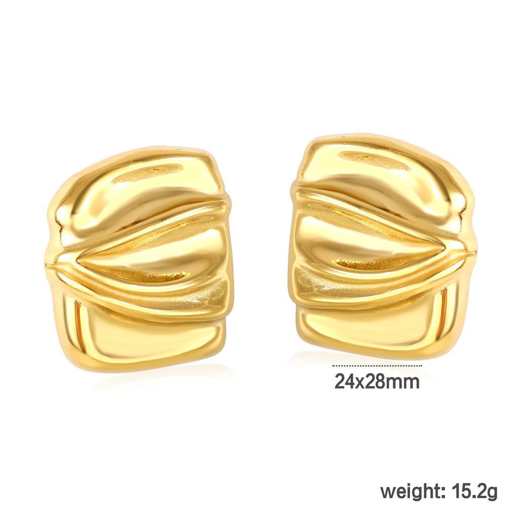 Damen Hängende Ohrstecker mit eleganten runden Plättchen aus hochwertigem Edelstahl Shop Nory