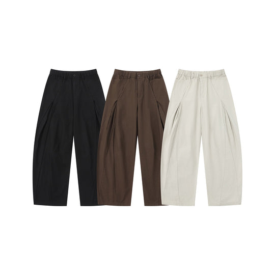 Damen Weite Culotte-Hose mit dekorativen Falten und elastischem Bund Shop Nory