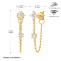 Damen Ohrhänger mit elegantem Zirkon-Kettendesign Shop Nory