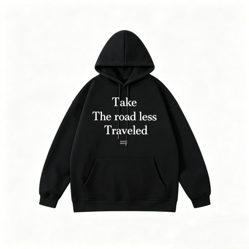 Unisex Oversize-Kapuzenpullover mit Statement-Print und Kängurutasche Shop Nory