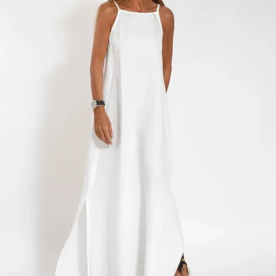 Damen Maxi-Kleid mit elegantem Schnitt und feinen Trägern