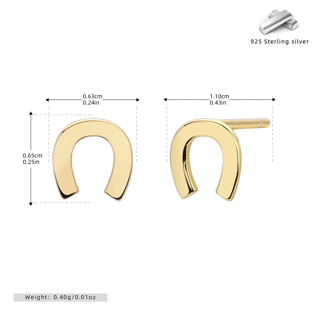 Damen Ohrstecker im stilvollen Hufeisen-Design Shop Nory