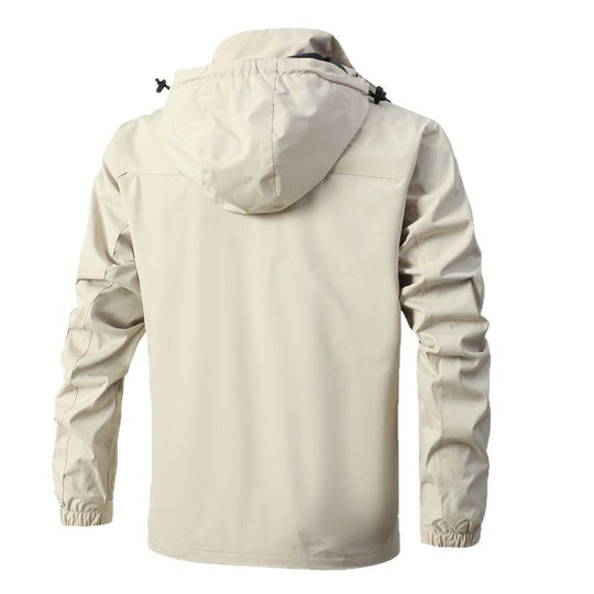 Herren Atmungsaktive wasserdichte Softshelljacke mit nahtversiegelter Membran und verstaubarer Kapuze Shop Nory