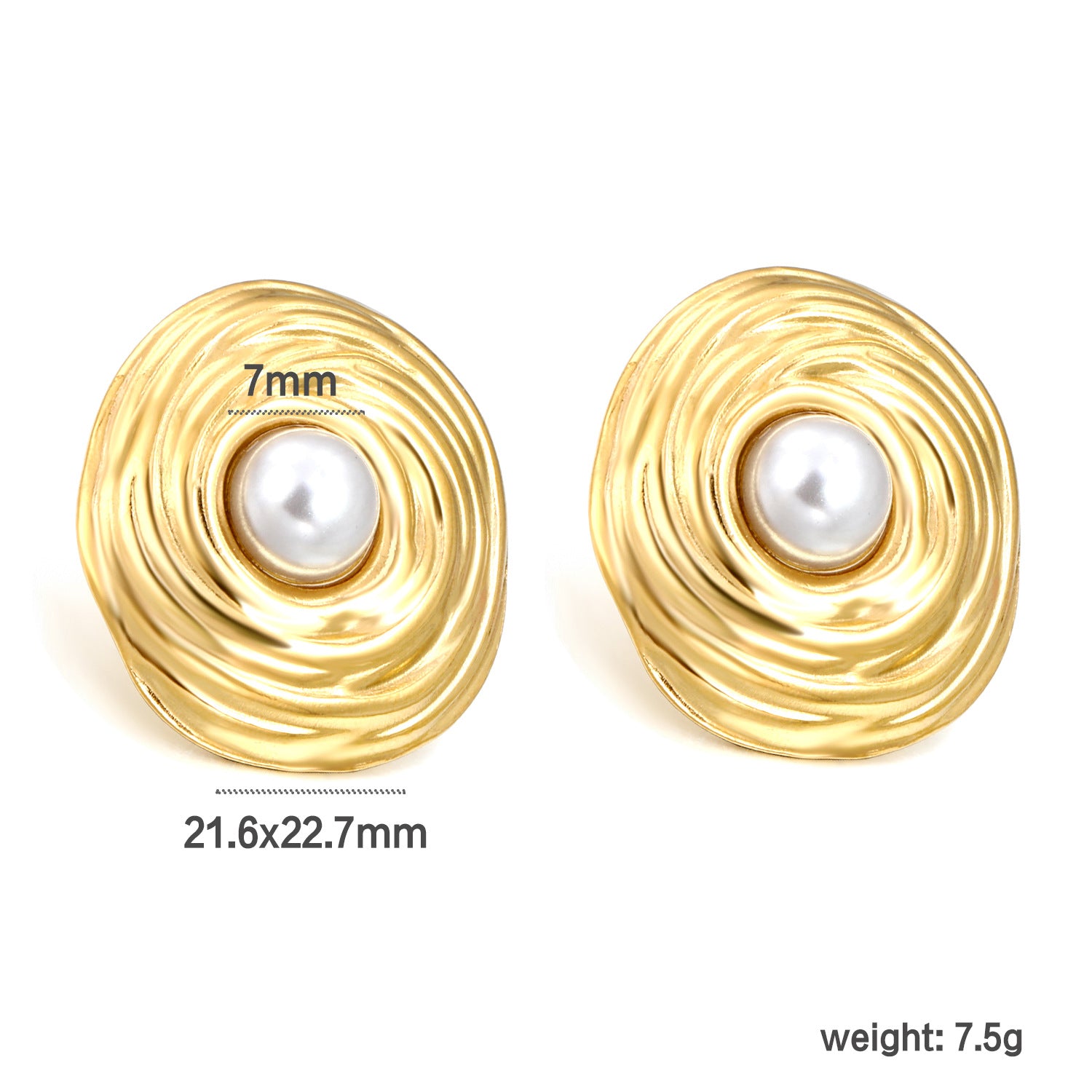 Damen Ohrstecker mit elegantem Muschel-Design und hochwertiger Perle Shop Nory