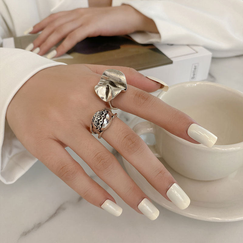 Damen Geometrischer Ring mit glänzender Oberfläche Shop Nory