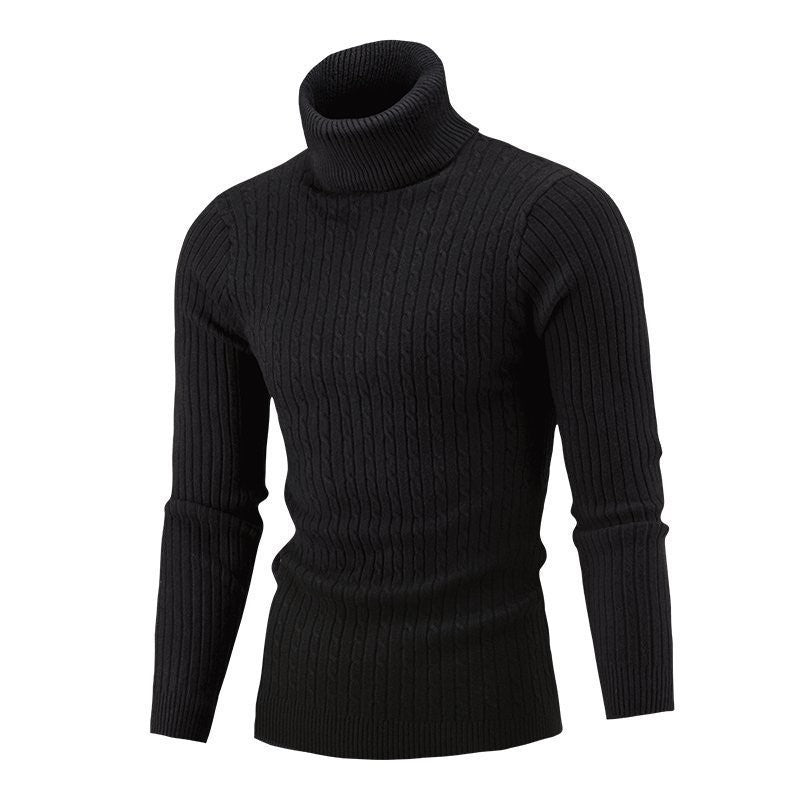 Herren Taillierter Thermo-Rollkragenpullover mit Zopf- und Rippstrickstruktur Shop Nory