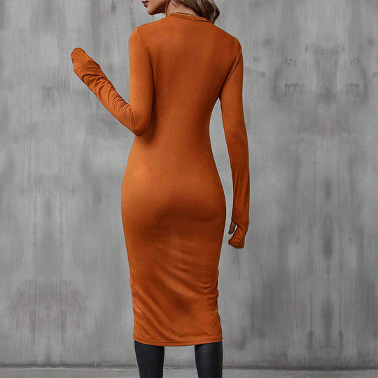 Damen asymmetrisches Longshirt mit überlappendem Frontschlitz und taillierter Silhouette Shop Nory