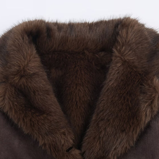 Damen Wendbare Kurzjacke mit Faux‑Fur‑Besatz und Wildlederoptik Shop Nory