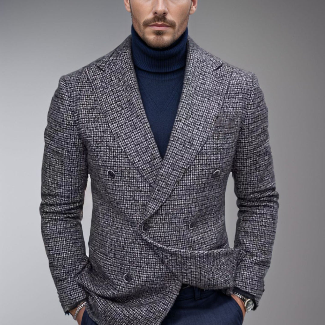 Herren Doppelreihiger Struktur-Blazer mit taillierter Schnittführung Shop Nory