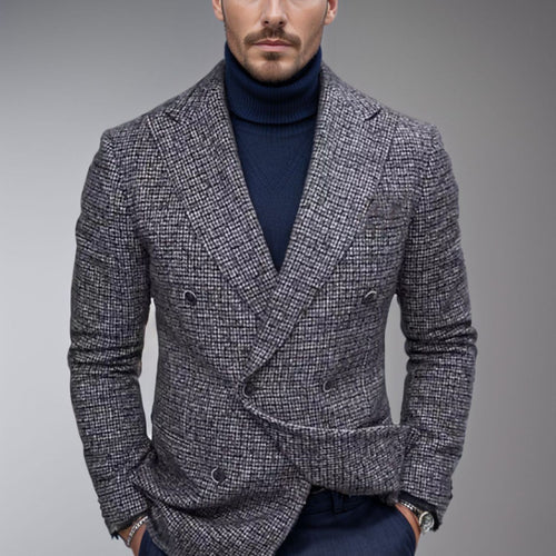 Herren Doppelreihiger Struktur-Blazer mit taillierter Schnittführung Shop Nory