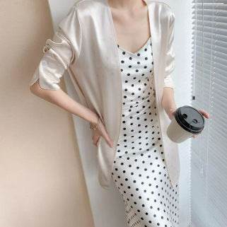 Damen Satin Robe Shop Nory