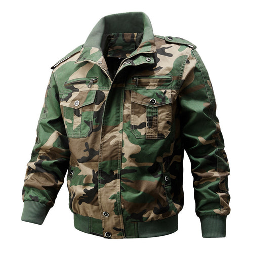 Herren robustes Canvas-Pilotblouson mit Rippenbündchen und Schulterpatten Shop Nory
