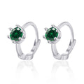 Damen elegante Funktionsohrringe mit grünem Kristallanhänger Shop Nory