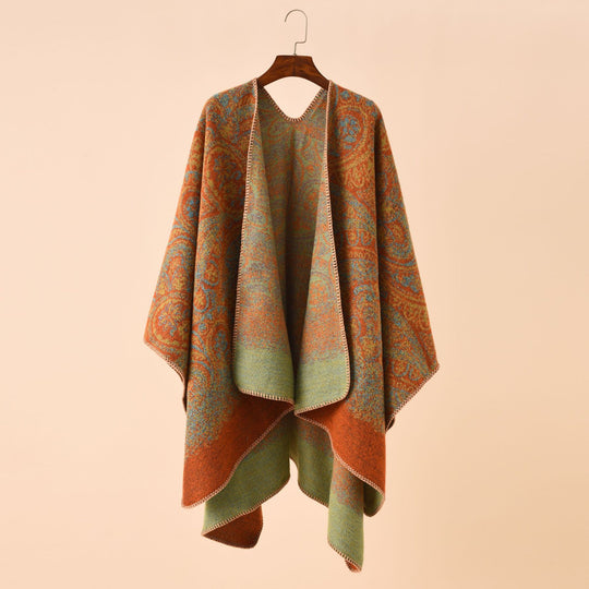 Damen Jacquard Poncho mit Paisley‑Muster Shop Nory