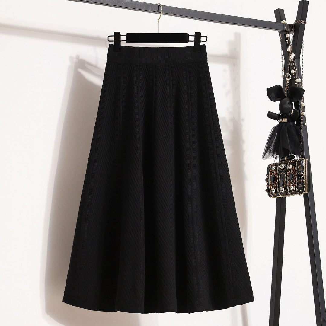 Damen Eleganter, schwingender Strickrock Shop Nory