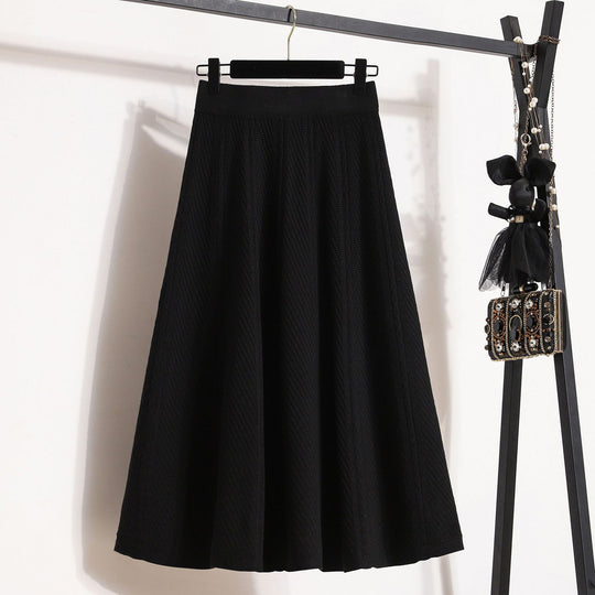 Damen Eleganter, schwingender Strickrock Shop Nory