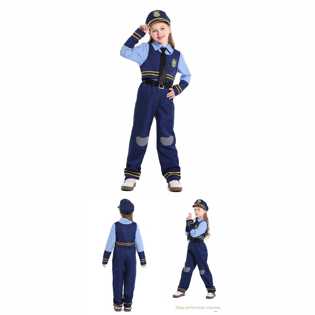 Mädchen Polizeikostüm mit Hasenohren und eleganten Details Shop Nory
