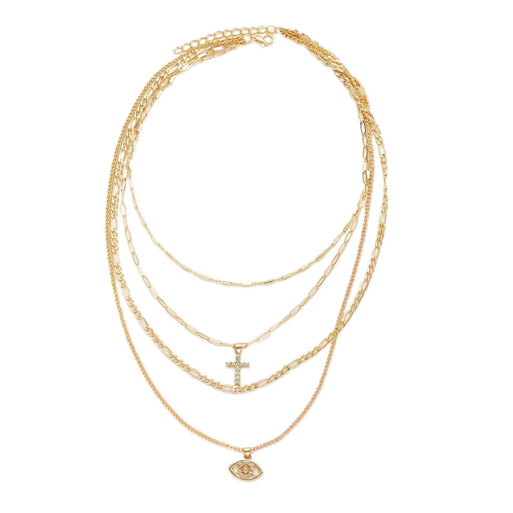 Damen Ketten-Halskette Set mit filigranen und modischen Anhängern Shop Nory