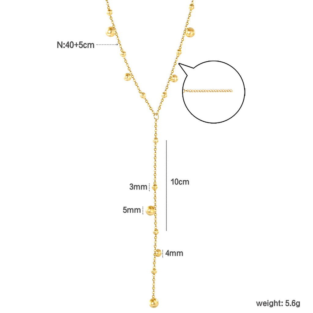 Damen Y-förmige Halskette mit filigranen Anhängern und verstellbarem Design Shop Nory