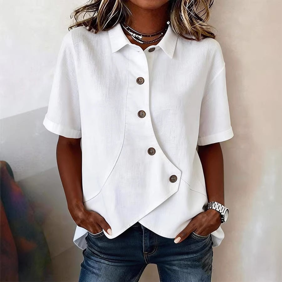 Damen Besonders gestaltete Bluse mit einzigartigem Knopfdetail