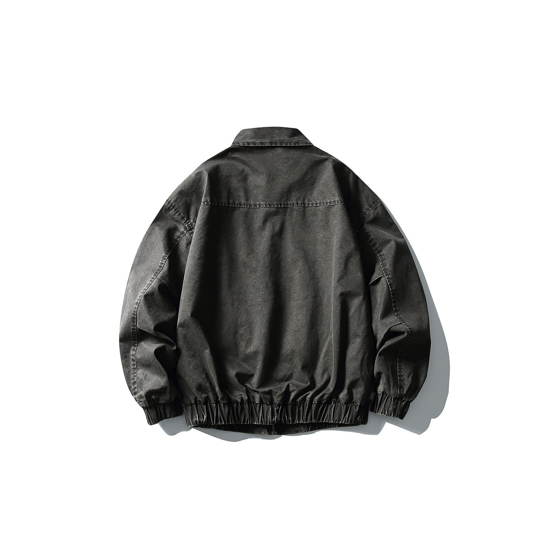 Herren Kurzjacke im Utility-Canvas-Stil mit durchgehendem Reißverschluss und elastischem Saum Shop Nory
