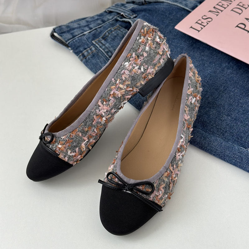 Damen Ballerinas mit zeitlosem Design und eleganter Schleifenapplikation
