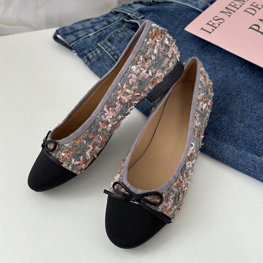 Damen Ballerinas mit zeitlosem Design und eleganter Schleifenapplikation
