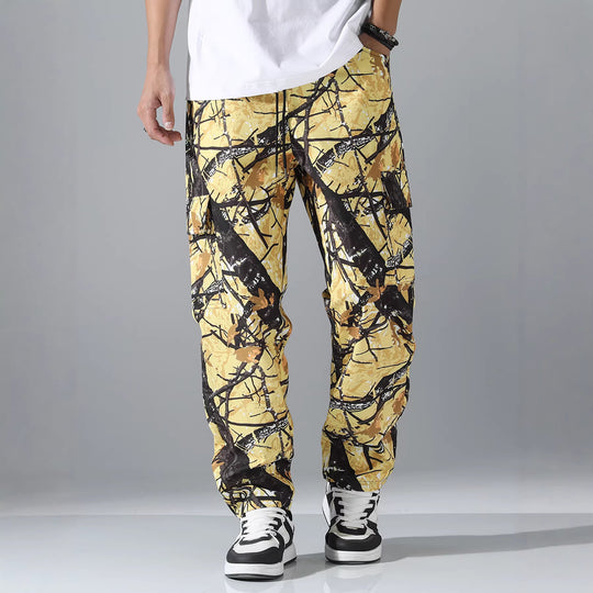 Herren Tapered Cargo-Jogginghose mit Multifachtaschen, Tunnelzug & Utility-Details Shop Nory