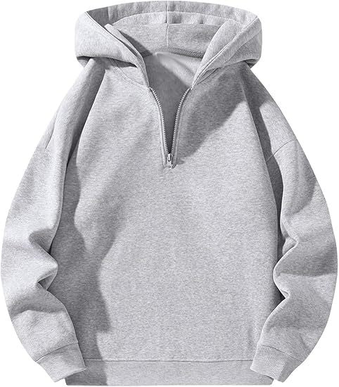 Herren sportlicher Kapuzenpullover mit halbem Reißverschluss