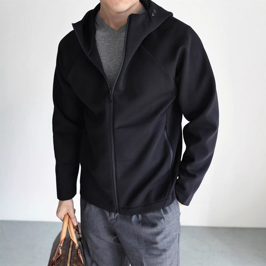 Herren Leichte Kapuzenjacke aus technischem Jersey mit verdecktem Reißverschluss Shop Nory