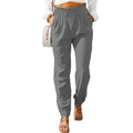 Damen Bequeme und elegante Sommerhose mit elastischem Bund und praktischen Taschen