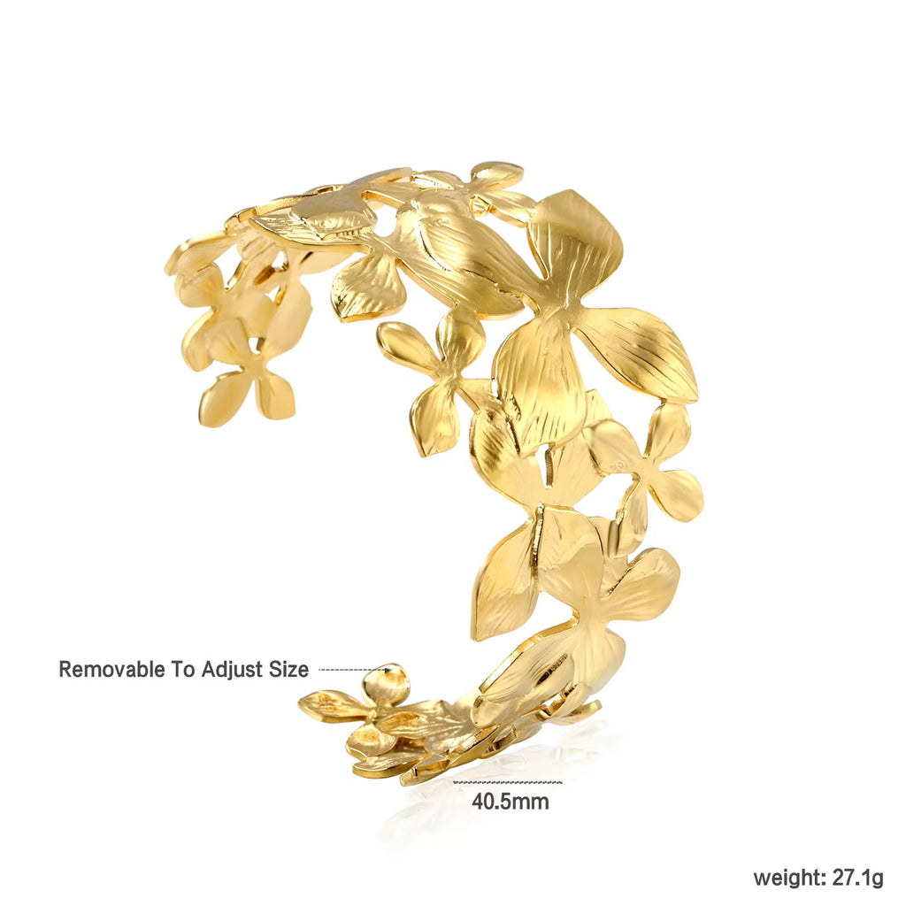 Damen Armreif mit geschwungenem Design und hochwertiger Goldbeschichtung Shop Nory