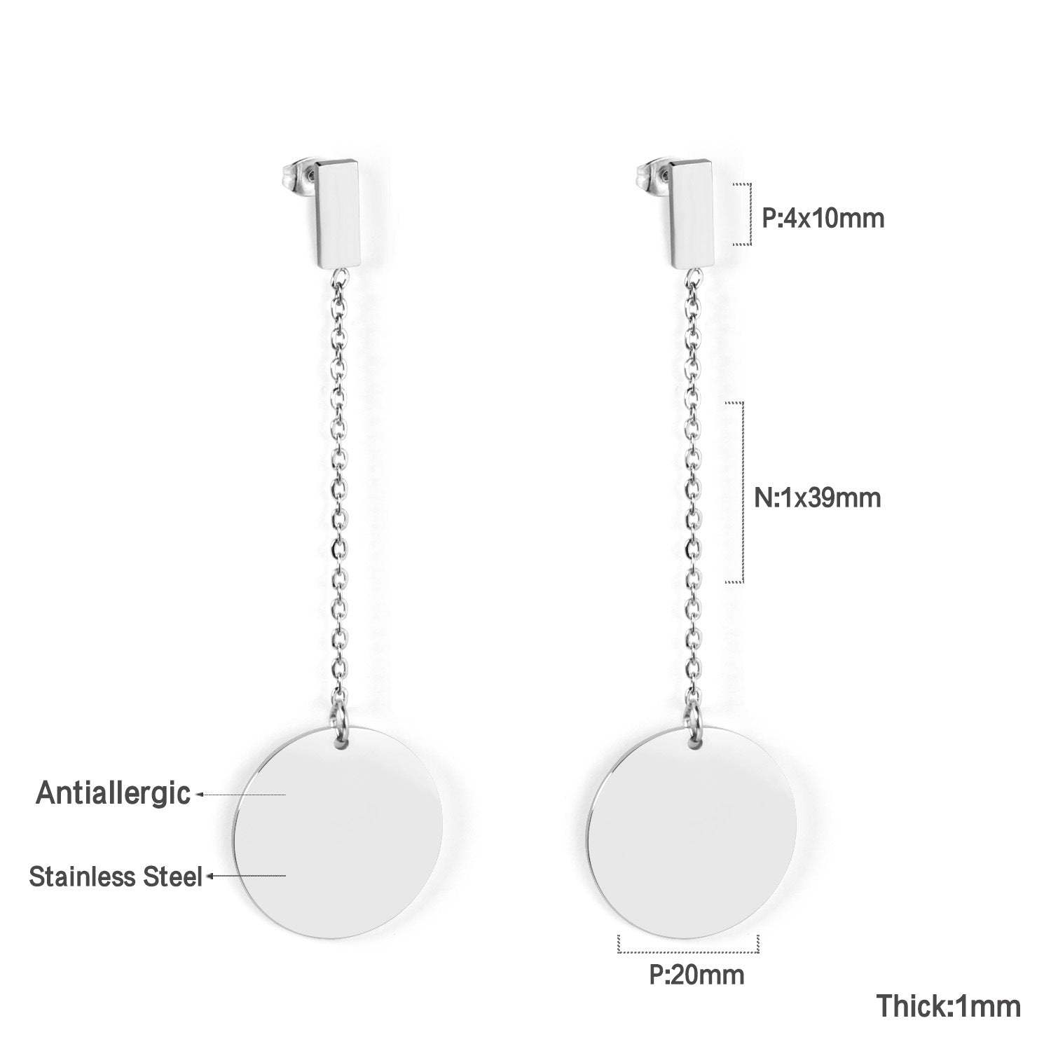 Damen Hängende Ohrstecker mit modernem Ketten-Design und vielseitigem Goldfinish Shop Nory