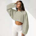 Damen lässiger Crop-Pullover