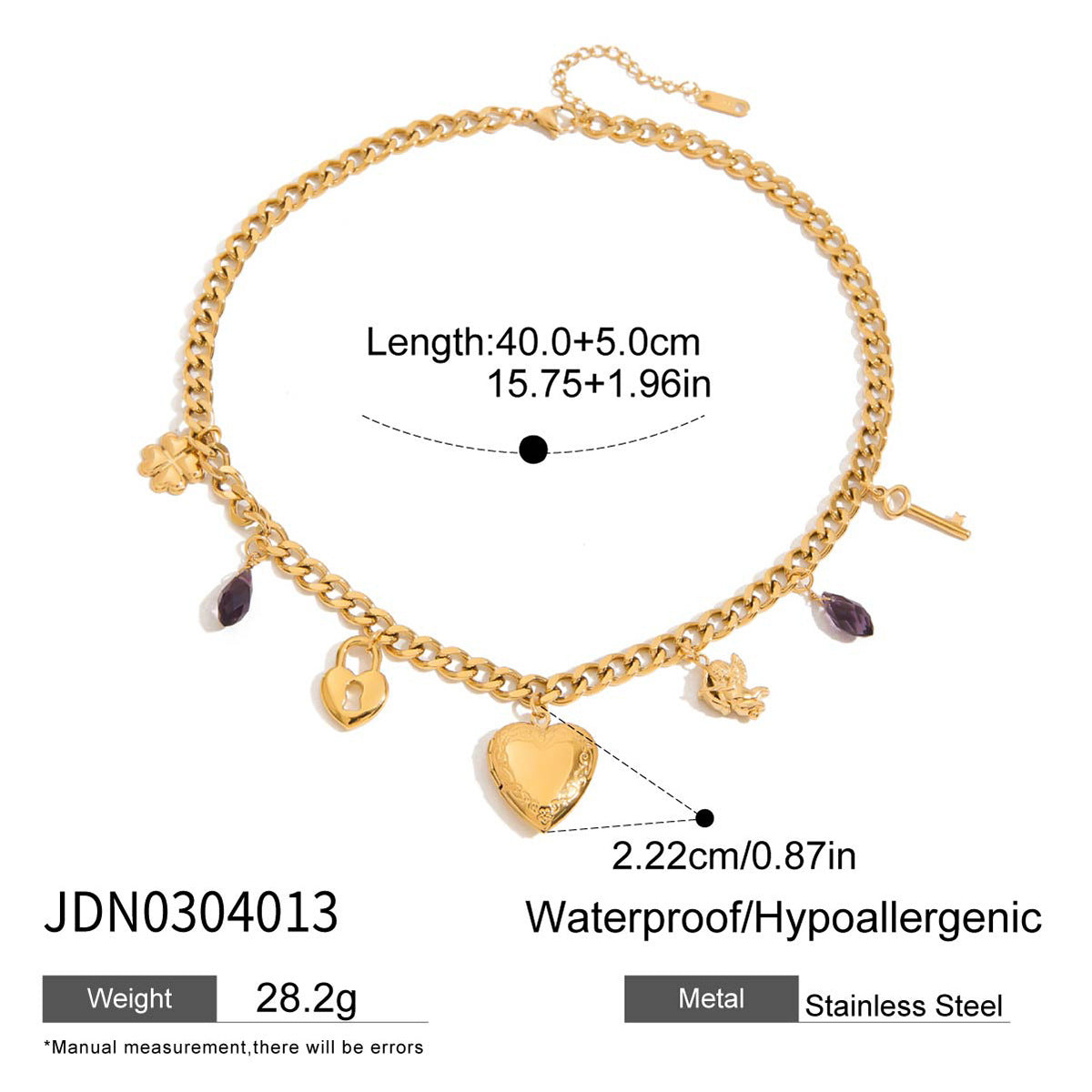 Damen Halskette mit charmanten Anhängern und hypoallergenen Eigenschaften Shop Nory