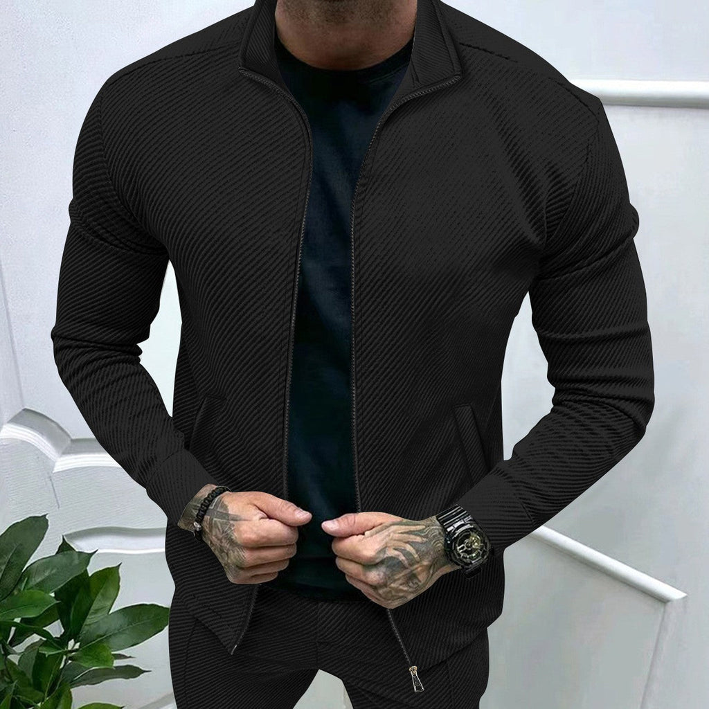 Herren sportliche Jacke mit strukturiertem Design