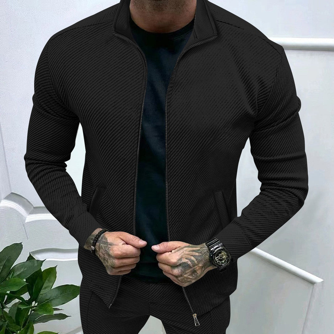 Herren sportliche Jacke mit strukturiertem Design