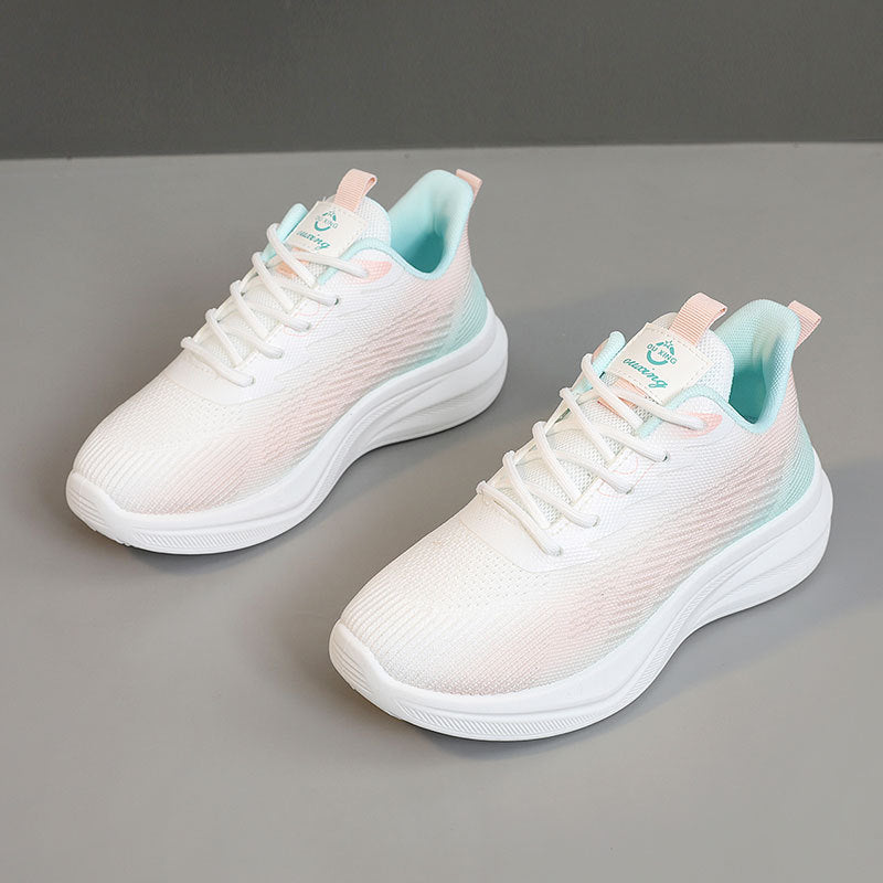 Damen sportliche Leichtgewicht Sneakers mit atmungsaktiver Obermaterialstruktur Shopnory