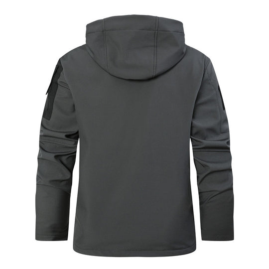 Herren Softshell-Tactical Jacke mit Fleece-Innenfutter, Kapuze und Multifunktionstaschen Shop Nory