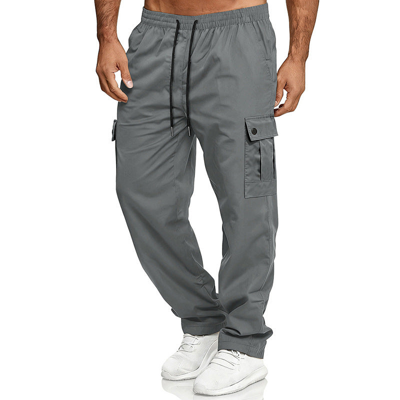 Herren Cargo-Freizeit-Hose mit elastischem Bund, Kordelzug und Pattentaschen Shop Nory