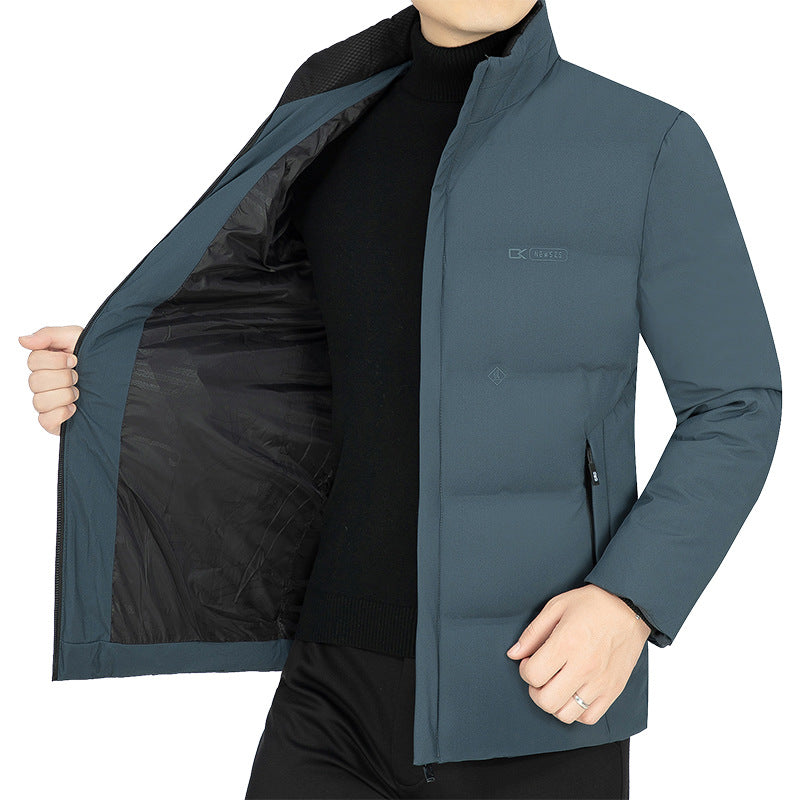 Herren Leicht wattierte Stehkragen-Funktionsjacke mit schlanker Silhouette Shop Nory