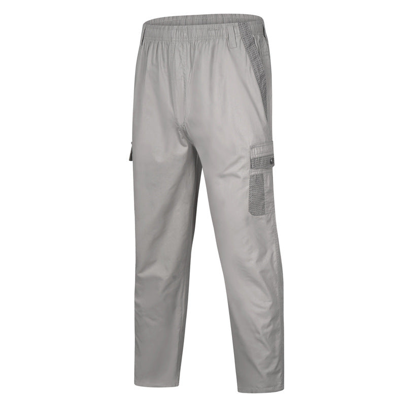 Herren Cargo-Freizeithose mit elastischem Bund, Mehrfach‑Taschen und Mesh‑Einsätzen Shop Nory