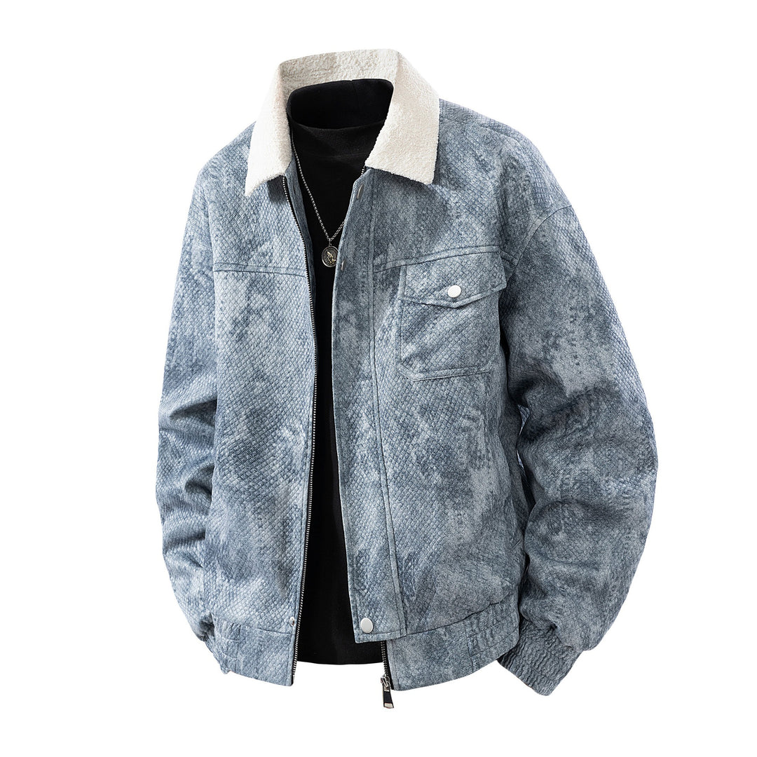 Herren Kunstlederjacke mit Steppdetails Shop Nory