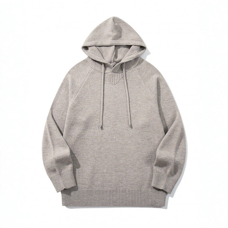 Unisex Oversize Strickkapuzenpullover mit Raglanärmeln und Rippbündchen Shop Nory